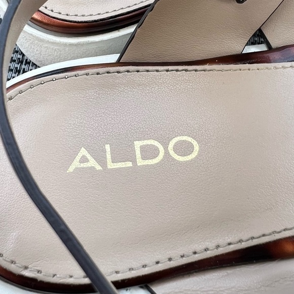 Aldo Flat Form Sole Faux Tortoiseshell Sandals Size 9 Great Condition - Picture 5 of 10